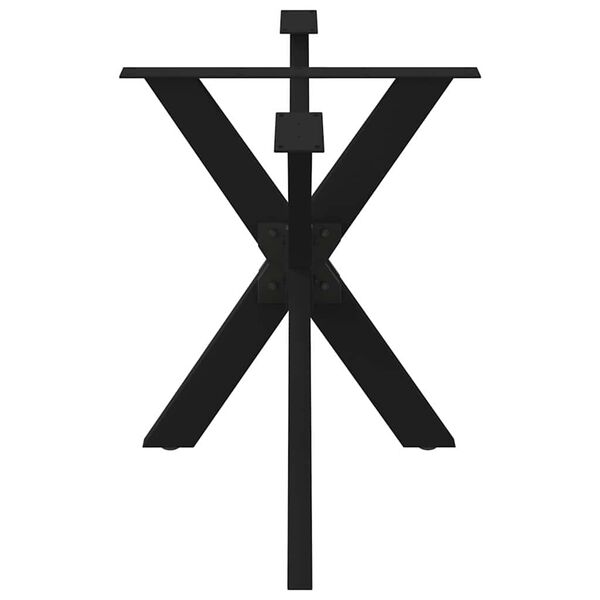 vidaXL Eettafelpoot spider vorm 120x68x(72-73) cm staal zwart