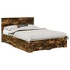 vidaXL Bedframe met lade Gerookt eiken 135 x 190 cm Bewerkt hout