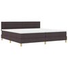 vidaXL Boxspringbed met matras Donkerbruin 200 x 200 cm Stof