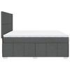 vidaXL Boxspring met matras stof donkergrijs 200x200 cm