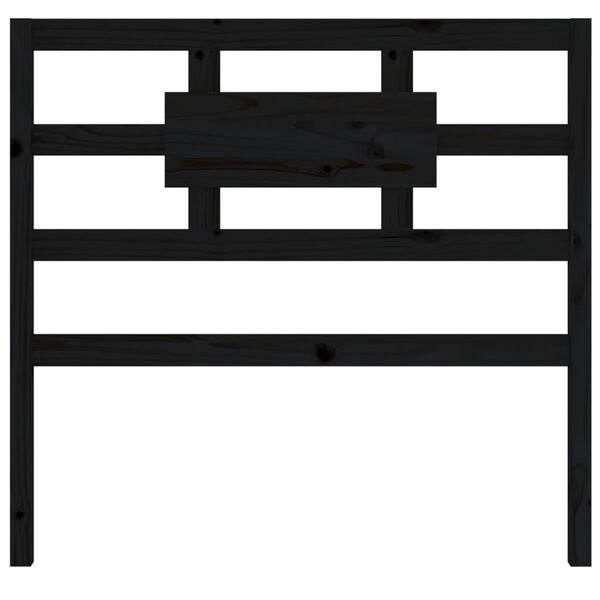 vidaXL Hoofdbord 95,5x4x100 cm massief grenenhout zwart