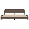 vidaXL Bedframe "Dover" kunstleer bruin 200x200 cm
