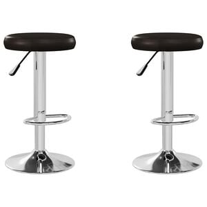 vidaXL Barstoelen 2 st kunstleer bruin