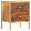 vidaXL Nachtkastje 40x35x50 cm massief mangohout