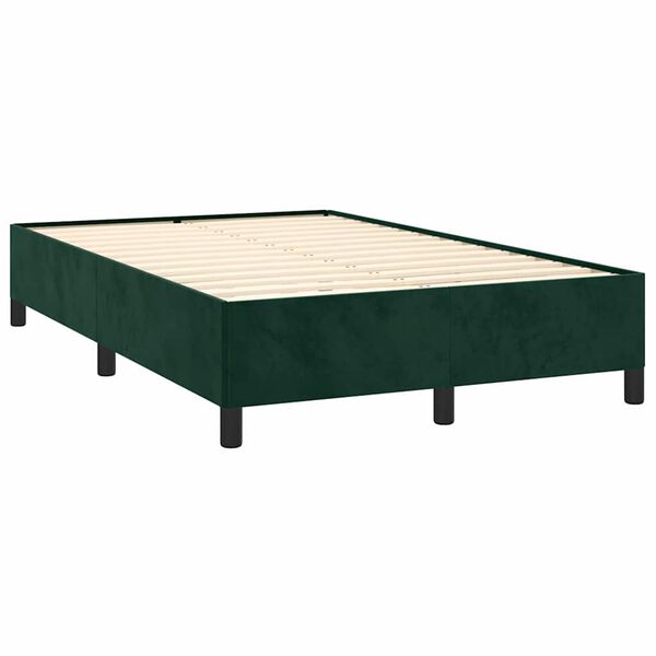 vidaXL Bedframe zonder matras 120x200 cm fluweel donkergroen