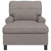 vidaXL Chaise Lounge met kussen Taupe 91 x 157 x 91 cm Stof