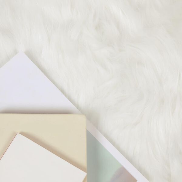 vidaXL Nep Schapenvacht Tapijt Tafalla Wit 80 x 120 cm Polyester