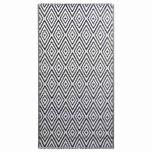 vidaXL Buitenkleed ARAKIL 120x180 cm PP wit en zwart