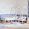 vidaXL Kinderbed met huisje en bankje massief grenenhout wit 80x200 cm