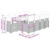vidaXL 11-delige Bistroset met kussens poly rattan grijs