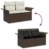 vidaXL Tuin Sofa Set met opslag 10 pcs Bruin poly rattan