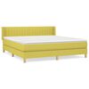 vidaXL Boxspring met matras stof groen 160x200 cm