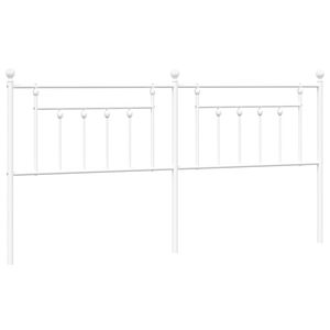 vidaXL Vervangend hoofdbord 193 cm metaal wit