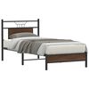vidaXL Bedframe zonder matras bewerkt hout bruin eikenkleur 90x200 cm