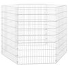 vidaXL Dierenverblijf 6 panelen 54x80 cm gegalvaniseerd ijzer