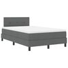 vidaXL Boxspringbed met matras Donkergrijs 120 x 190 cm Stof