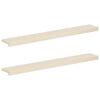 vidaXL Raamkozijnen 2 st Wit 110 x 15 x 2 cm Massief Eikenhout