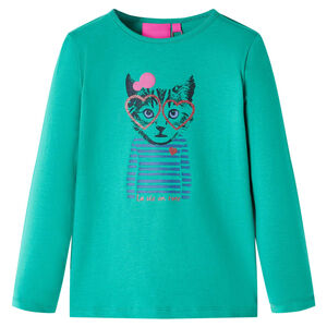 vidaXL Kindershirt met lange mouwen 104 felgroen