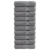 vidaXL Badhanddoeken SOLUND 10 st 600 g/m&sup2; 100x150 cm grijs