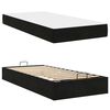 vidaXL Bedframe met matras met matras 2 pcs Zwart Fluweel