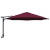 vidaXL Tuinparasol Rood en Zwart 248 x 248 x 148 cm Polyester en staal