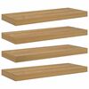vidaXL Wandplank 4 st Bruin 60 x 23,5 x 3,8 cm Bewerkt hout