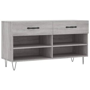 vidaXL Schoenenbank 102x35x55 cm bewerkt hout grijs sonoma eikenkleur