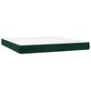 vidaXL Boxspring met matras fluweel donkergroen 160x200 cm