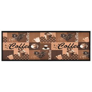 vidaXL Keukenmat wasbaar Coffee 45x150 cm bruin