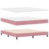 vidaXL LED Box Spring Bed met matras met LED Roze 180 x 200 cm Fluweel