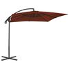 vidaXL Zweefparasol met stalen paal 250x250 cm terracottakleurig