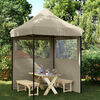 vidaXL Partytent Taupe 200 x 200 x 306 cm Oxford Stof