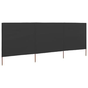 vidaXL Windscherm 3-panelen 400x120 cm stof antraciet