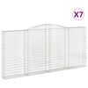 vidaXL Schanskorven 7 st gewelfd 400x30x180/200 cm ijzer