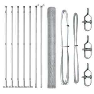vidaXL Gelast Draadhek met Betonnen Basis 10 x 1,4 m (B x H)