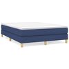 vidaXL Boxspring met matras stof blauw 140x190 cm