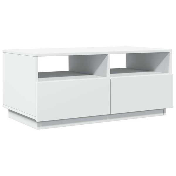 vidaXL Salontafel met LED-verlichting 90x49x40 cm wit