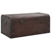 vidaXL Schatkist met sloten 79,5x39,5x39,5 cm multiplex donkerbruin