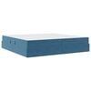 vidaXL Opbergbed met matras Donkerblauw 200 x 200 cm Fluweel
