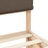 vidaXL Bedframe met Gevoerd Hoofdgedeelte Taupe 200 x 200 cm