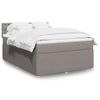 vidaXL Boxspring met matras stof taupe 140x190 cm