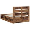 vidaXL Bedframe met hoofdeinde Oudhout 135 x 190 cm Massief grenenhout