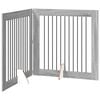 vidaXL Opvouwbaar hondenhek met standaards 2 st Grijs Sonoma 200,5 cm