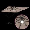 vidaXL Roma Parasol Taupe 286 x 285 x 270 cm Aluminium en Polyester