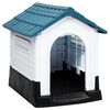 vidaXL Hondenhok 57x68x66 cm polypropeen blauw