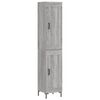vidaXL Hoge kast 34,5x34x180 cm bewerkt hout grijs sonoma eikenkleurig
