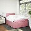 vidaXL Boxspring met matras fluweel roze 120x200 cm