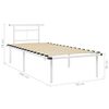 vidaXL Bedframe metaal wit 90x200 cm