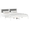 vidaXL Bedframe Lichtgrijs 160 x 200 cm Massief grenenhout