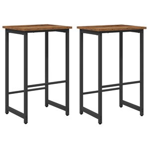 vidaXL Barkruk 2 st Oud hout 40 x 32 x 74 cm Bewerkt hout